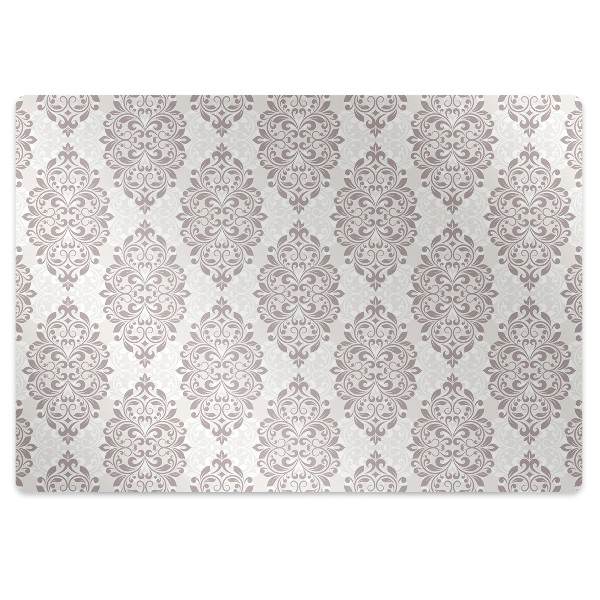 Chair mat floor panels protector damask pattern