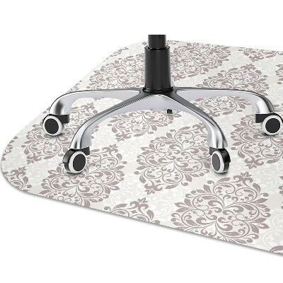 Chair mat floor panels protector damask pattern