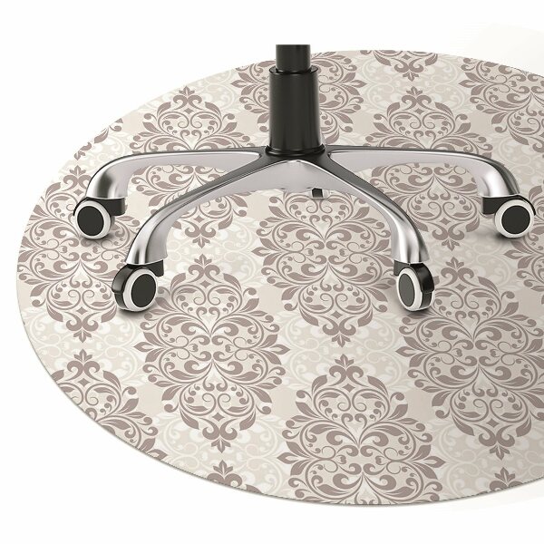 Chair mat floor panels protector damask pattern