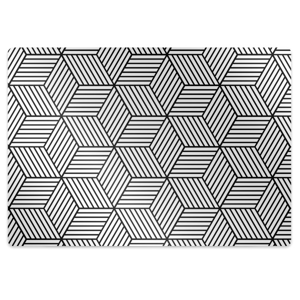 Chair mat geometric illusion