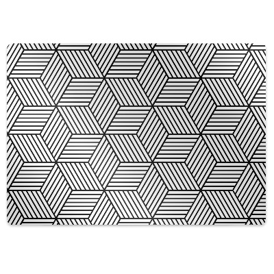 Chair mat geometric illusion