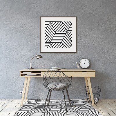 Chair mat geometric illusion