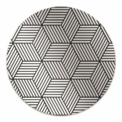 Chair mat geometric illusion