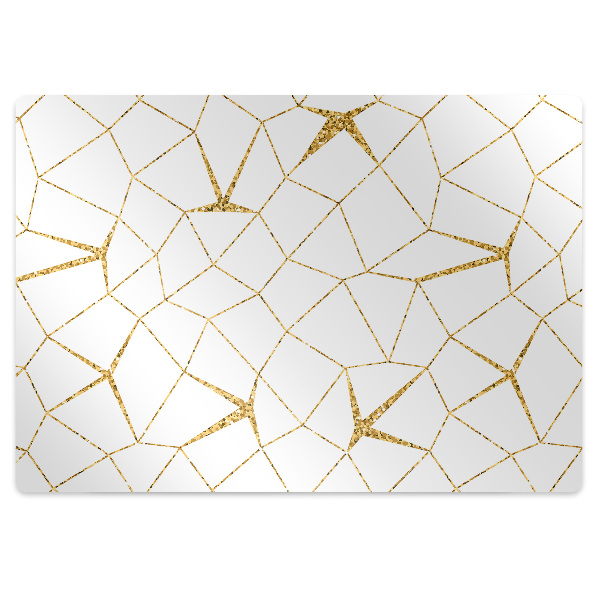 Desk chair mat gold mosaic