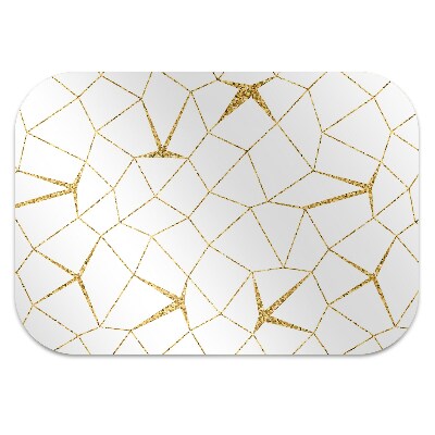 Desk chair mat gold mosaic