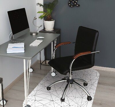 Office chair floor protector geometric lines