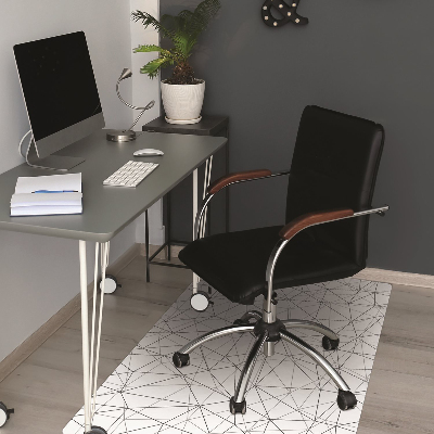 Office chair floor protector geometric lines