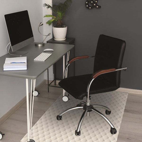 Desk chair mat quilted pattern