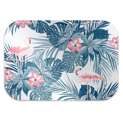 Chair mat floor panels protector tropical birds