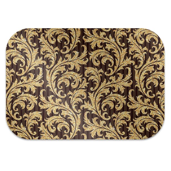 Office chair floor protector leafy pattern