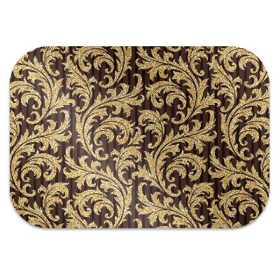 Office chair floor protector leafy pattern