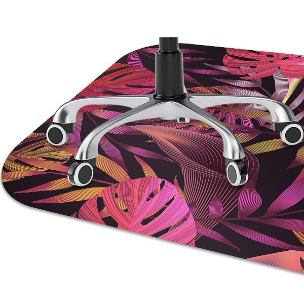 Office chair mat purple jungle