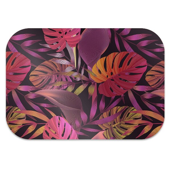 Office chair mat purple jungle