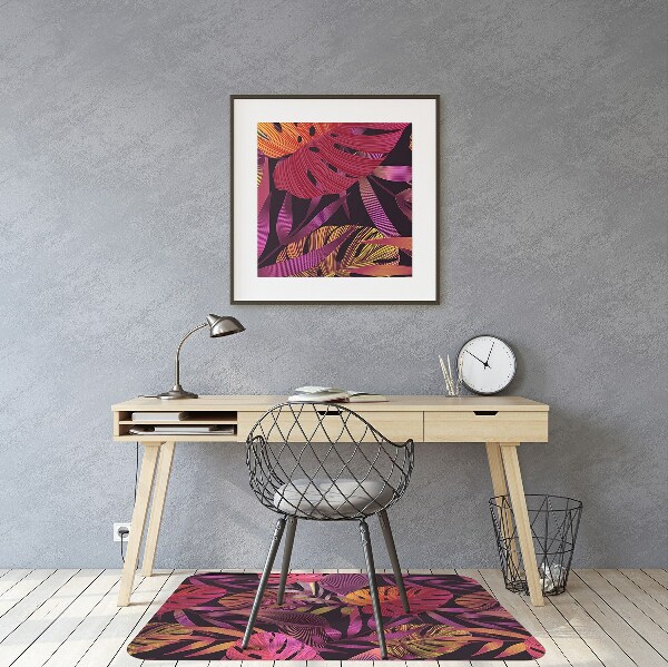 Office chair mat purple jungle