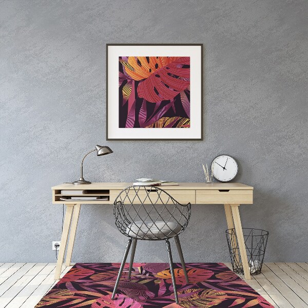 Office chair mat purple jungle