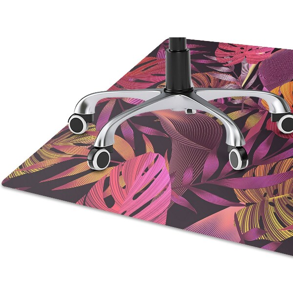 Office chair mat purple jungle