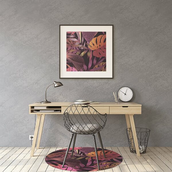 Office chair mat purple jungle