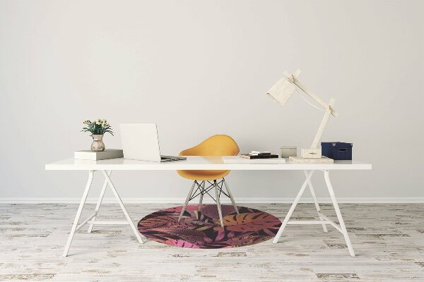 Office chair mat purple jungle