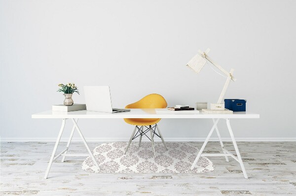 Office chair floor protector Damask