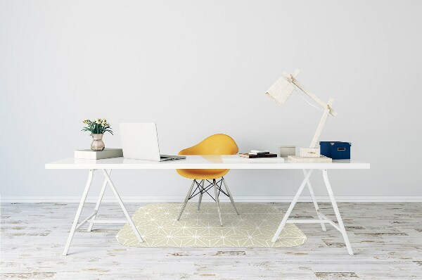Office chair mat geometric pattern