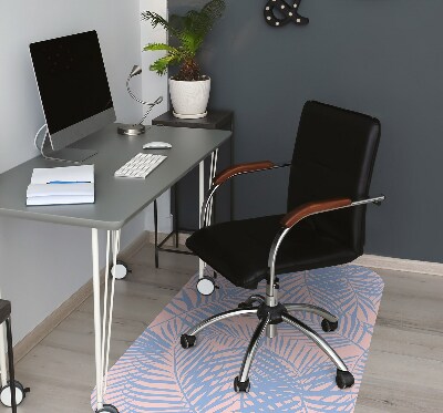 Office chair floor protector palm leaves