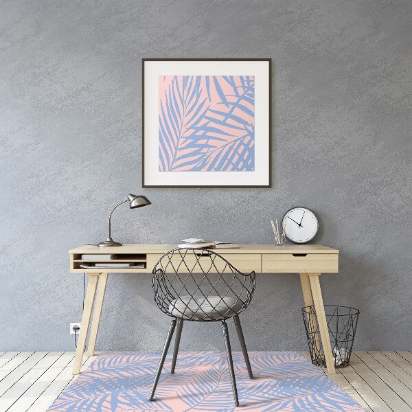 Office chair floor protector palm leaves