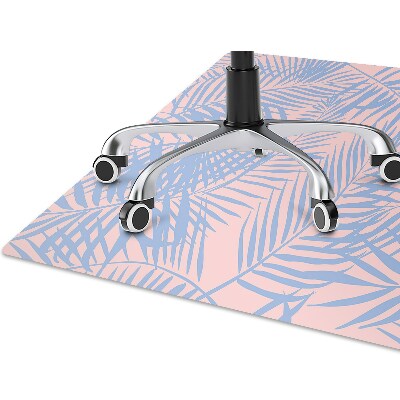 Office chair floor protector palm leaves