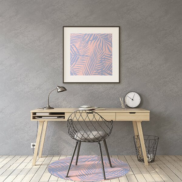Office chair floor protector palm leaves
