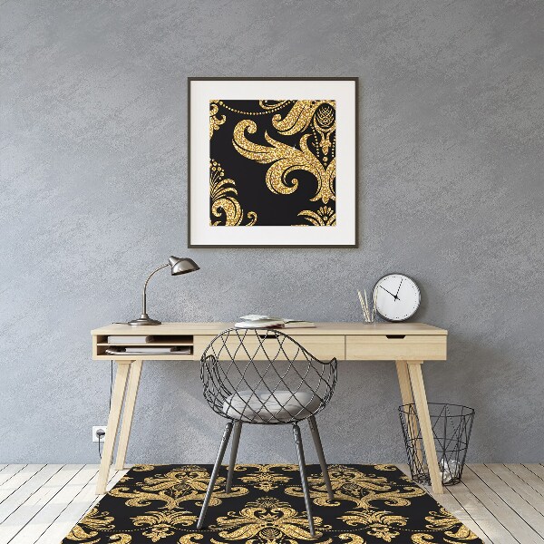 Office chair floor protector Golden ornament