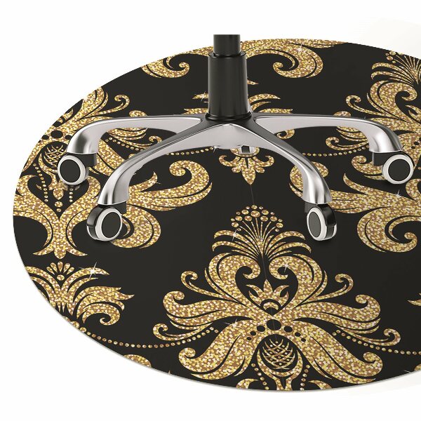 Office chair floor protector Golden ornament