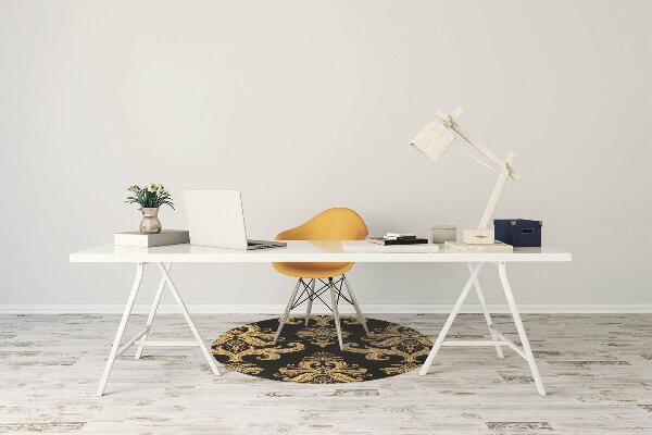 Office chair floor protector Golden ornament