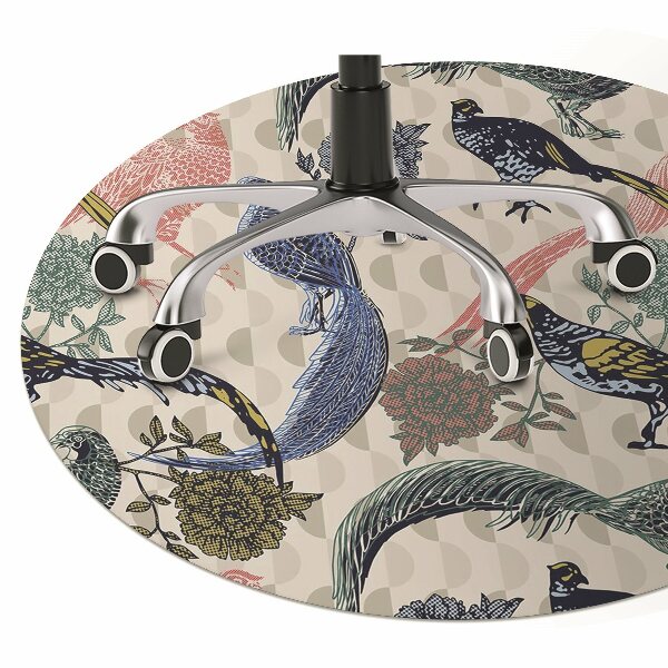 Chair mat painted quail
