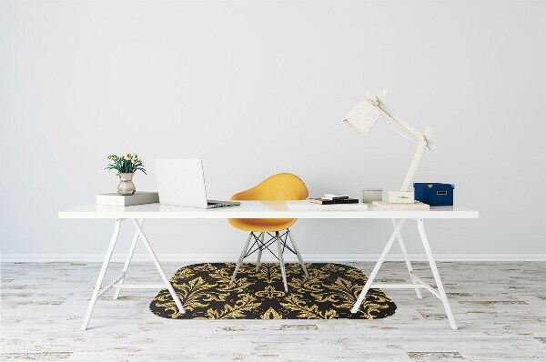 Office chair floor protector Golden ornament