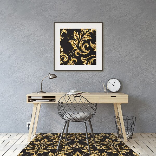 Office chair floor protector Golden ornament