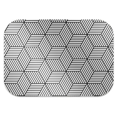 Chair mat geometric cubes