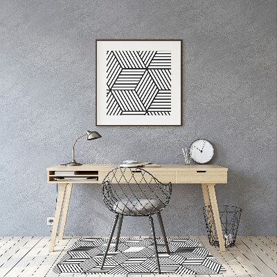 Chair mat geometric cubes