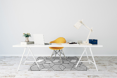 Chair mat geometric cubes