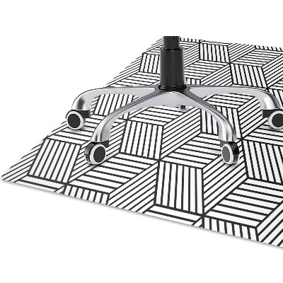 Chair mat geometric cubes