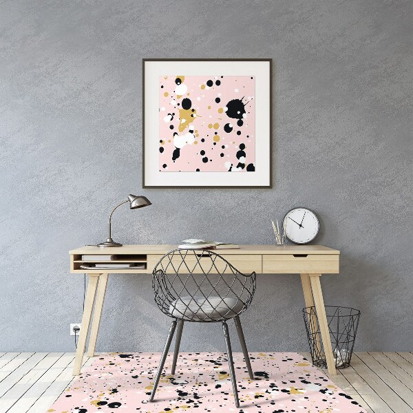 Desk chair mat Stains of a paint