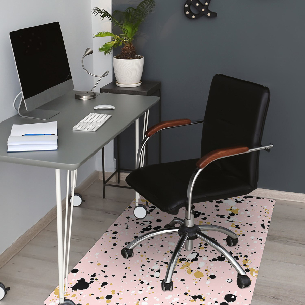 Desk chair mat Stains of a paint