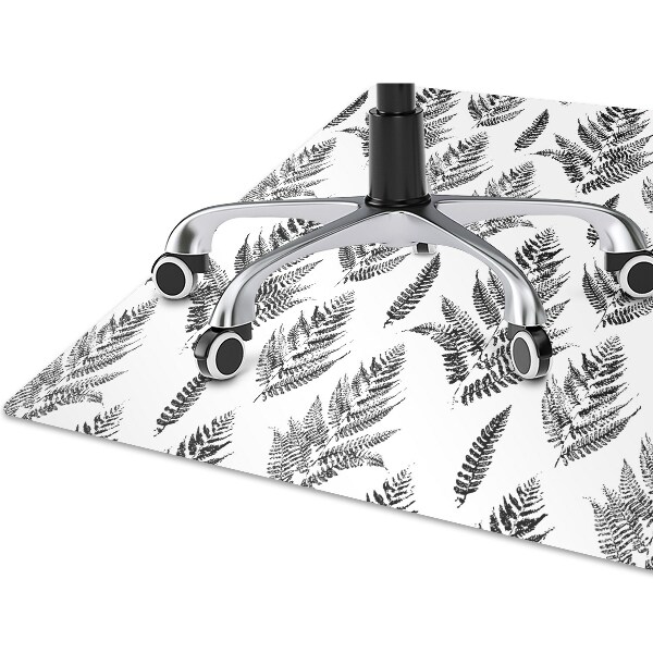 Office chair floor protector fern leaves