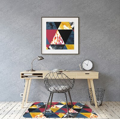 Chair mat floor panels protector autumn mosaic