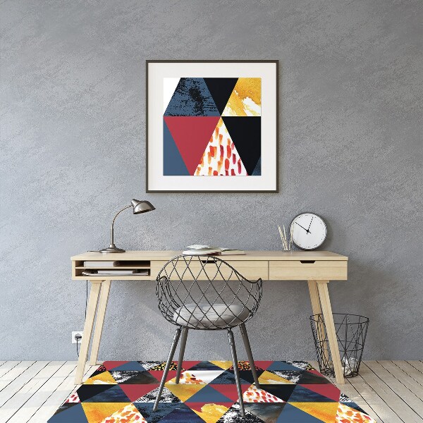 Chair mat floor panels protector autumn mosaic