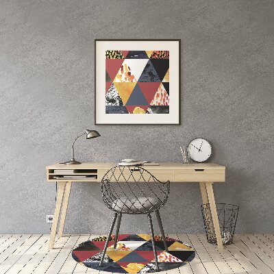 Chair mat floor panels protector autumn mosaic