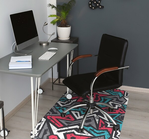 Office chair mat Graffiti