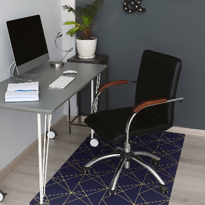 Desk chair mat triangles pattern