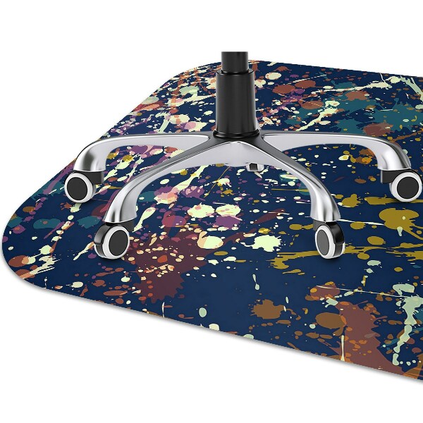 Office chair floor protector watercolor stains