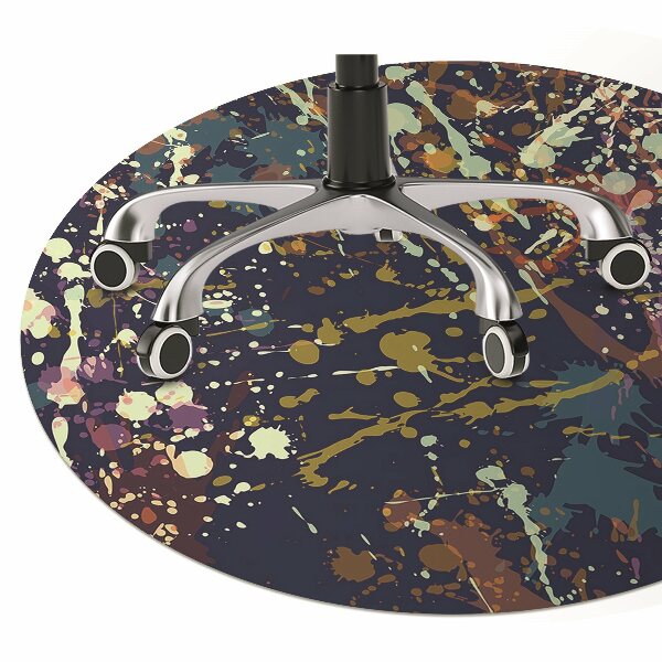 Office chair floor protector watercolor stains