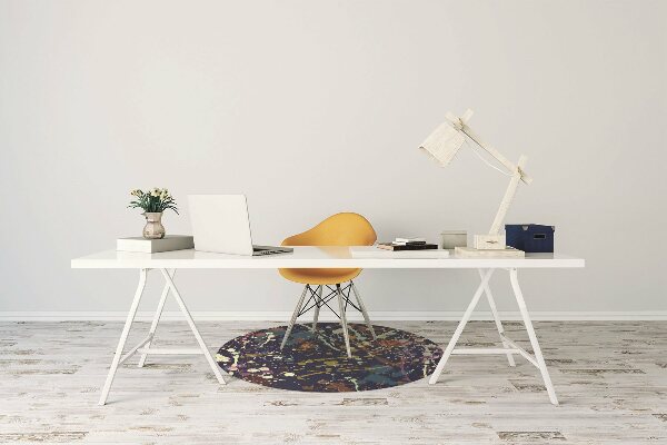 Office chair floor protector watercolor stains
