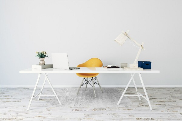 Desk chair mat gray concrete